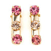 Set of 2 Crystal Hair Pins - Shades of Pink