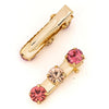 Set of 2 Crystal Hair Pins - Shades of Pink