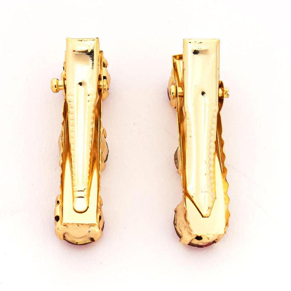 Set of 2 Crystal Hair Pins - Shades of Pink