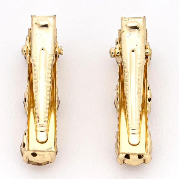Set of 2 Crystal Hair Pins - Gold