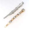 Set of 2 Crystal Hair Pins - Gold & Silver