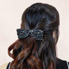 Embellished Crystal Hair Bow Alligator Clip - Black