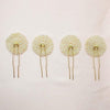 Set of 4 Pearl U Pins - Gold