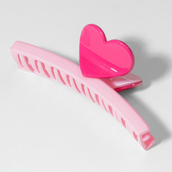 Snap My Heart Claw Clip - Pink