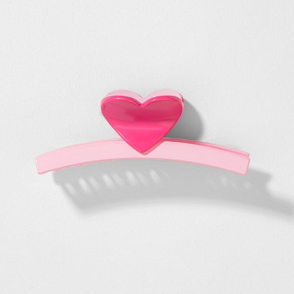 Snap My Heart Claw Clip - Pink