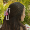Snap My Heart Hollow Claw Clip - Pink
