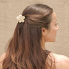 Flower Hair Claw Clips with Free Pouch - Set of 4 - Neutral
