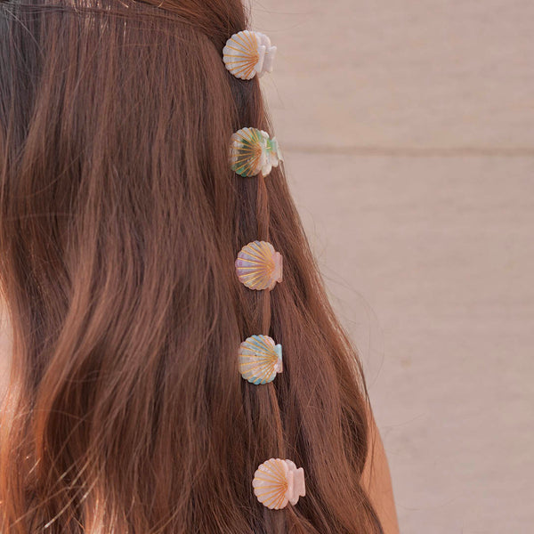 Shell Mini Claw Clips - Set of 5 - Multi