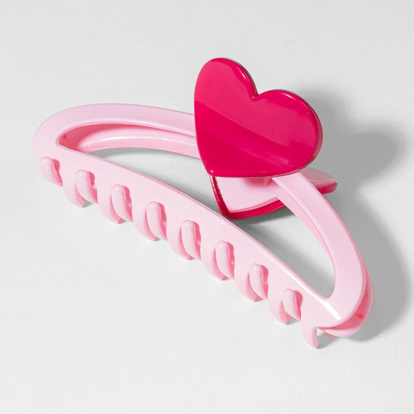 Love Lock Hollow Claw Clip - Pink