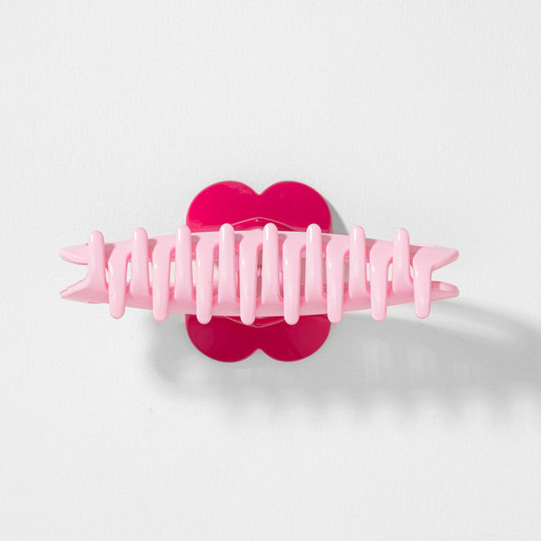 Love Lock Hollow Claw Clip - Pink