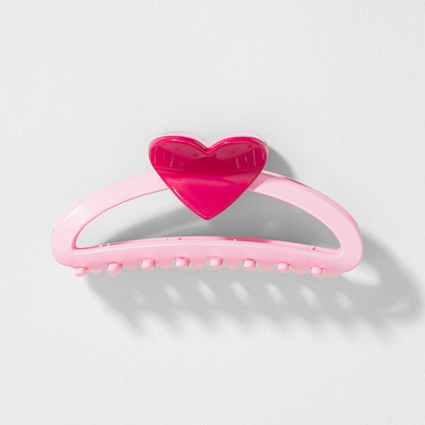 Love Lock Hollow Claw Clip - Pink
