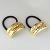 Hammered Halo Pony Cuffs - Gold - Set of 2