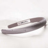 100% Mulberry Silk Puff Hair Band with Rhinestones - Grey