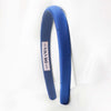 100% Mulberry Silk Puff Hair Band with Rhinestones - Royal Blue