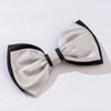 Dual Tone Satin Hair Bow Alligator Clip - Grey & Black