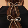 Champagne Crystal Hair Bows Alligator Clip - Set of 4