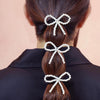 Pearl Bow Hair Tie - Off-White - Set of 2