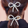 Pearl Bow Hair Tie - Off-White - Set of 2