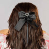 HDC x Emily in Paris Glamour Satin Hair Bow Alligator Clip - Black