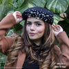 HDC X Emily In Paris Black Beret with Pearls, Crystals & Heart Charm