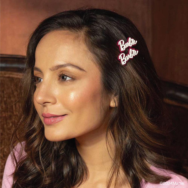 Barbie Hair Pins - Set of 2 - Pink & White