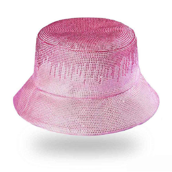 Crystal Bucket Hat - Shades of Pink