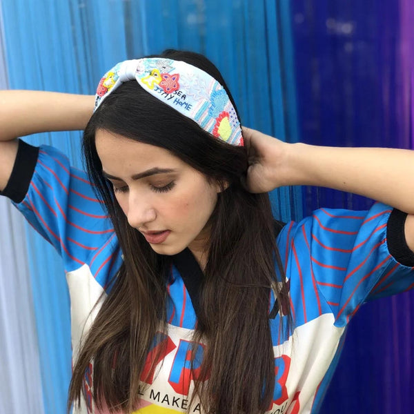 The Nemo Knotted Headband- White