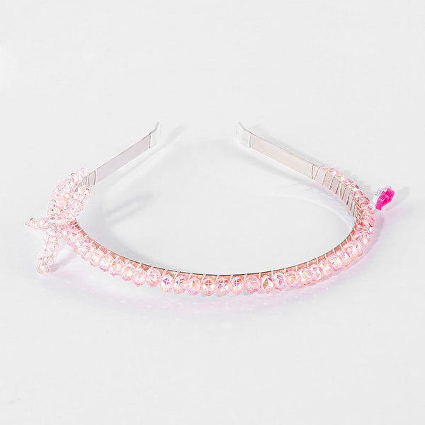 Barbie Crystal Bow Hair Band with Barbie Charm - Light Pink