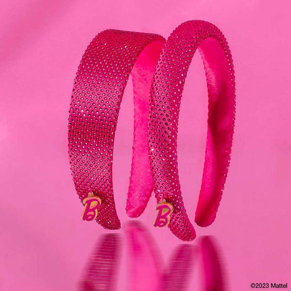 Barbie Rhinestone Gift Set with 2 Crystal Hair Bands and Barbie Charm