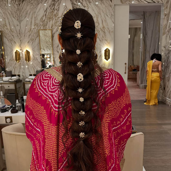 Set of 4 Stella Crystal U Pins - Gold