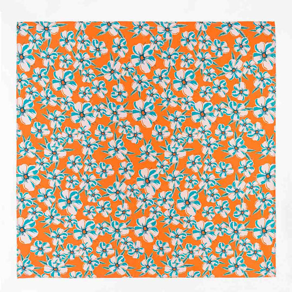 Blossom Bandana Scarf - Orange