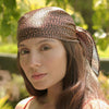 Lea Noir Bandana Scarf - Brown