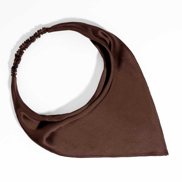 Neutral Silk Satin Elastic Headscarf – Set of 3