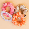 Luxury Scrunchies Set Of 4 With Free Pouch - Pastels