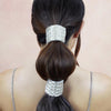 Embellished Ponytail Holder - Silver