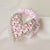 Embellished Heart Ponytail Holder - Light Pink