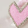 Embellished Heart Ponytail Holder - Pink