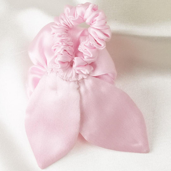 Floral Ponytail Holder - Light Pink