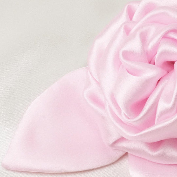 Floral Ponytail Holder - Light Pink