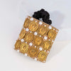 Embellished Coin Ponytail Holder - Gold