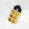 Embellished Coin Ponytail Holder - Gold