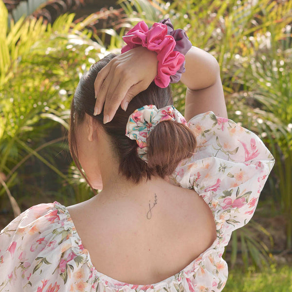 Bloom Scrunchies - Set of 3 - Multi