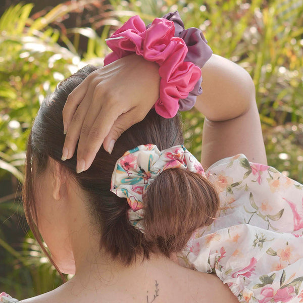 Bloom Scrunchies - Set of 3 - Multi