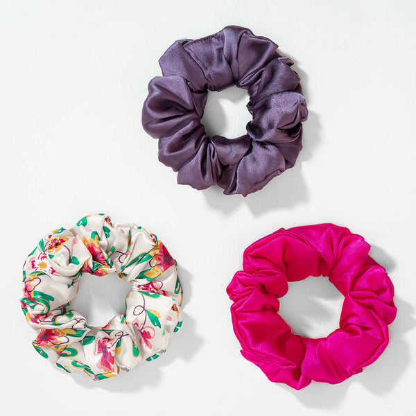 Bloom Scrunchies - Set of 3 - Multi