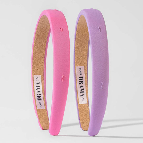 DIY Hair Drama Box with 2 Hair Bands, 1 Scrunchie, 1 Hair Bow, 11 Exclusive Charms, 200+ Crystals & 10 Pom Poms - Pink & Lilac