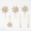 Celeste Crystal U Hair Pins - Set of 6 - Gold