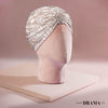 Off - White Turban - Golden Crystals