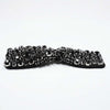Embellished Crystal Hair Bow Alligator Clip - Black