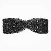 Embellished Crystal Hair Bow Alligator Clip - Black
