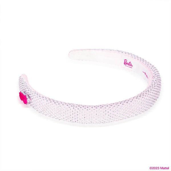 Barbie Rhinestone Puff Hair Band with Barbie Charm - Pink